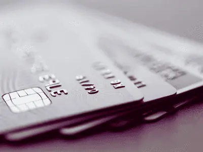 Close up of credit cards